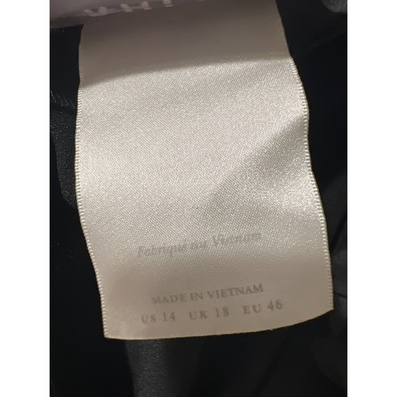 Anthropologie x BHLDN $220 Ruby Twist Halter Black Satin Gown Size 14 - Picture 6 of 7